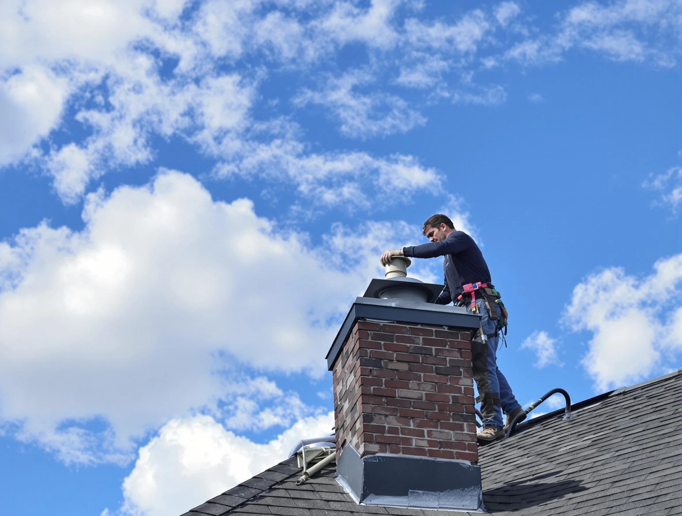 Allegheny Chimney Sweep installing a sturdy chimney cap in Allegheny, PA