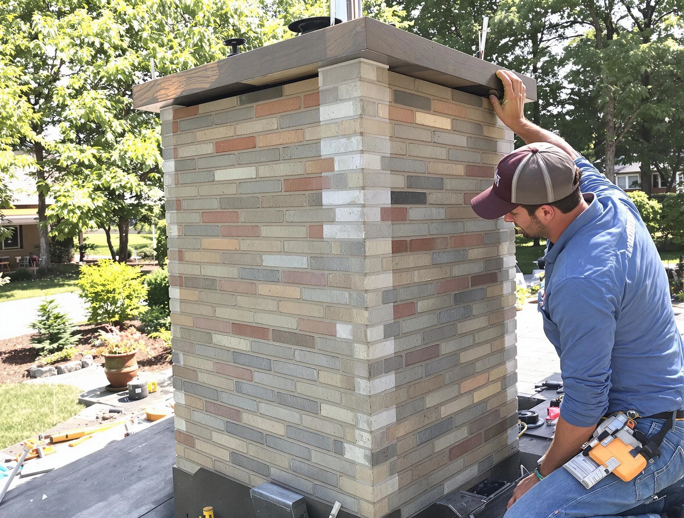 Allegheny Chimney Sweep completing a modern chimney remodel in Allegheny, PA