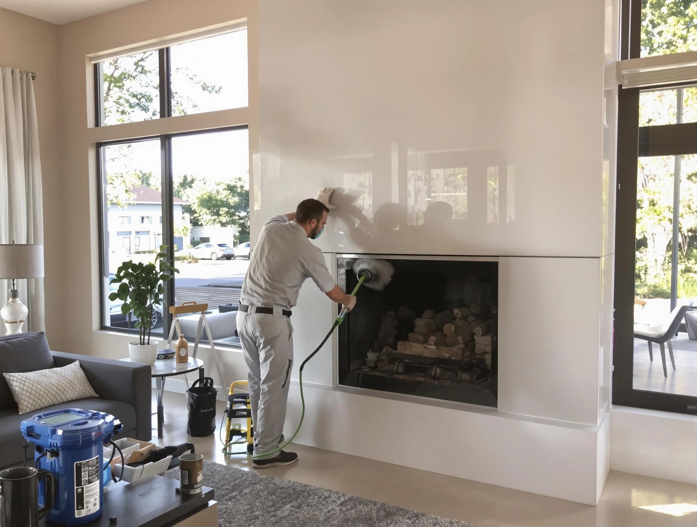 Allegheny Chimney Sweep performing thorough soot removal in Allegheny, PA