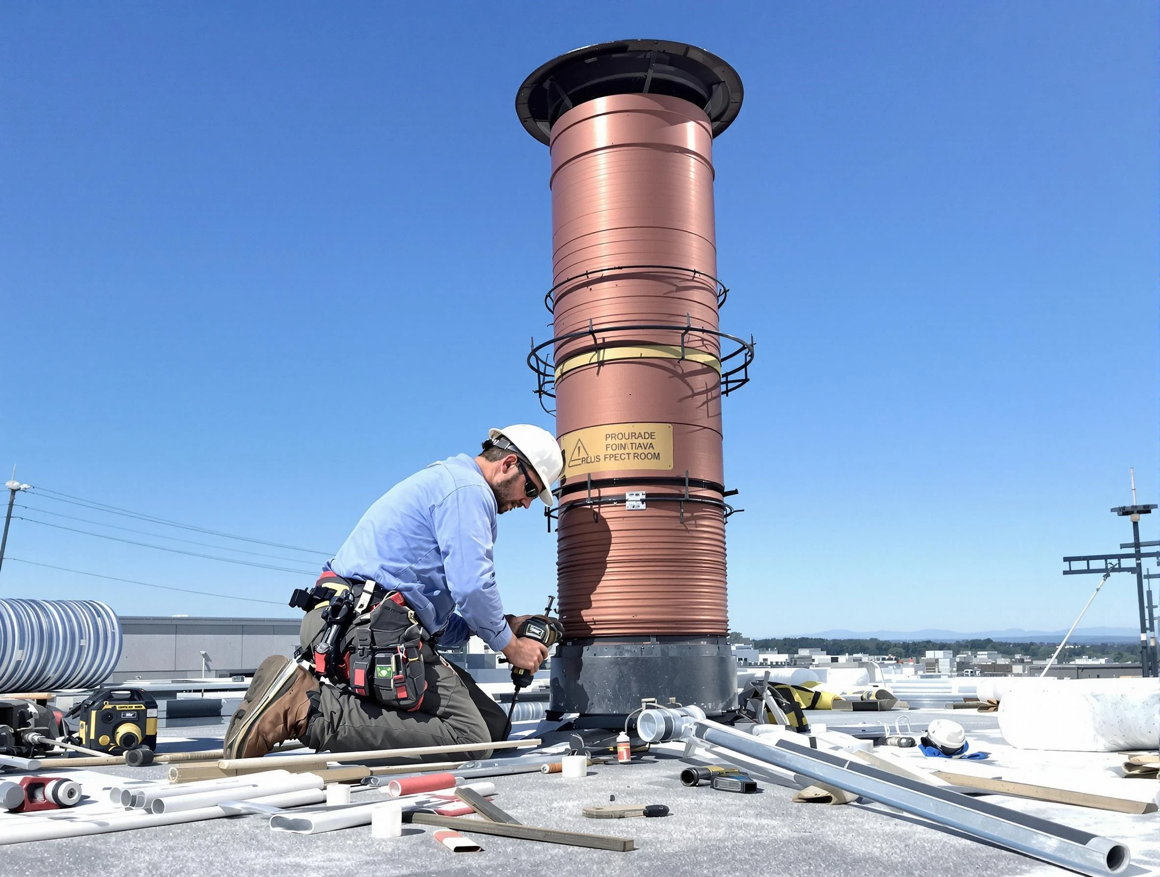 Installed chimney liner by Allegheny Chimney Sweep in Allegheny, PA