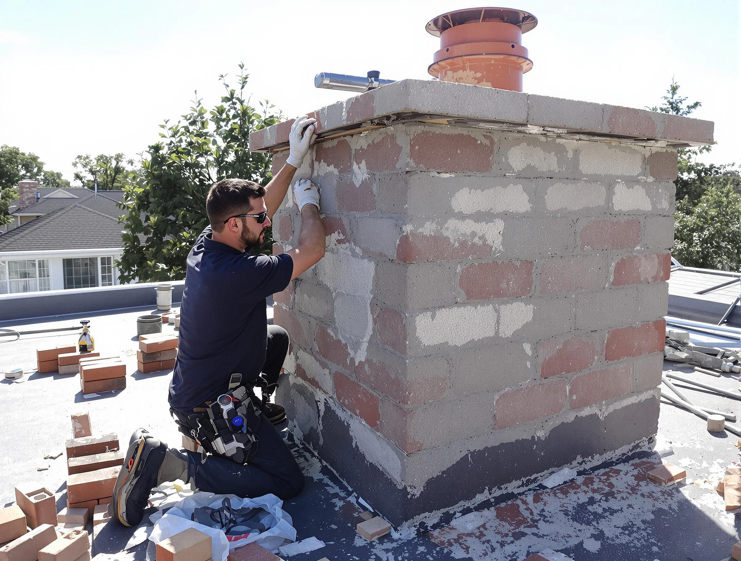 Advanced chimney repair process by Allegheny Chimney Sweep in Allegheny, PA