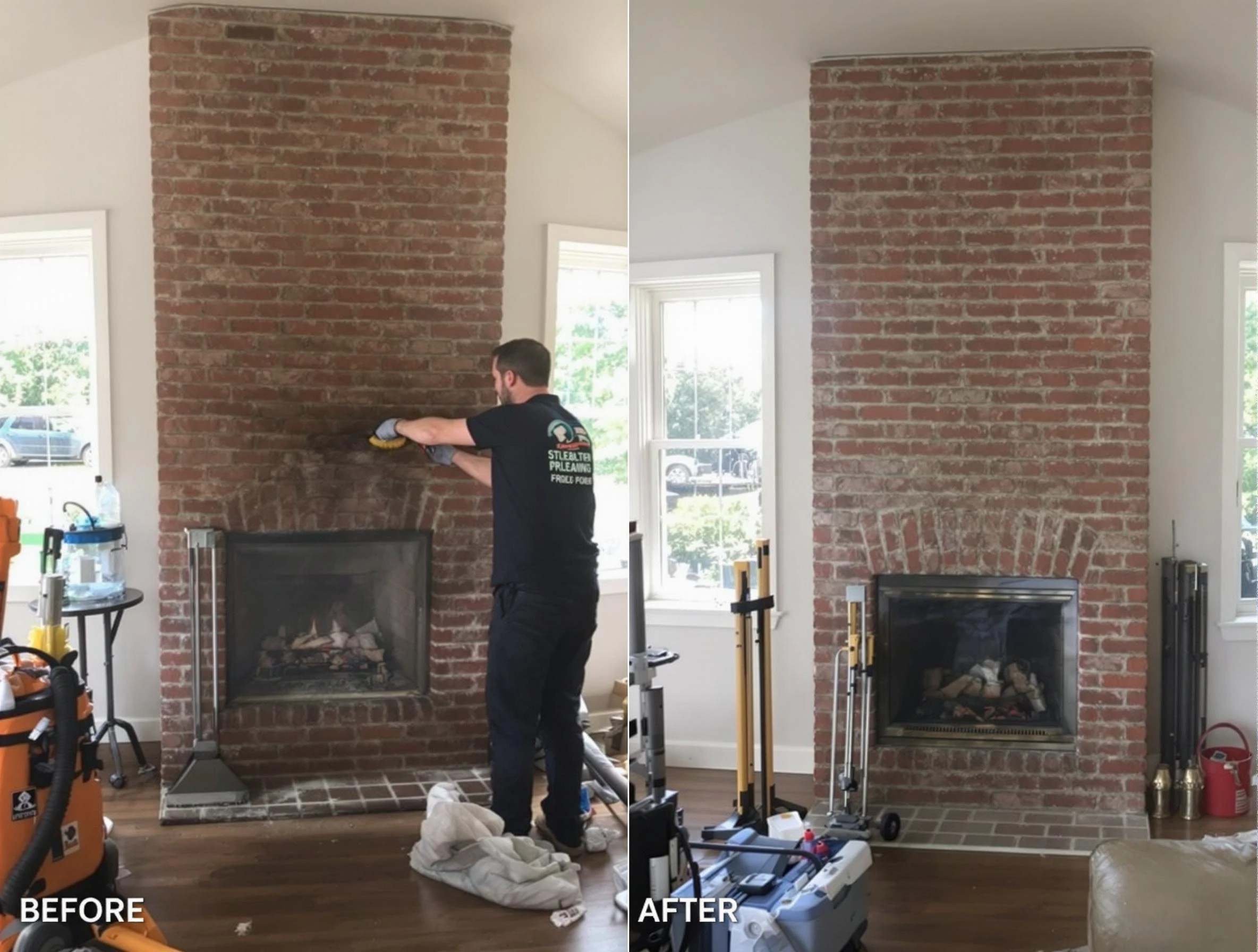 Finished chimney sweeping service by Allegheny Chimney Sweep in Allegheny, PA
