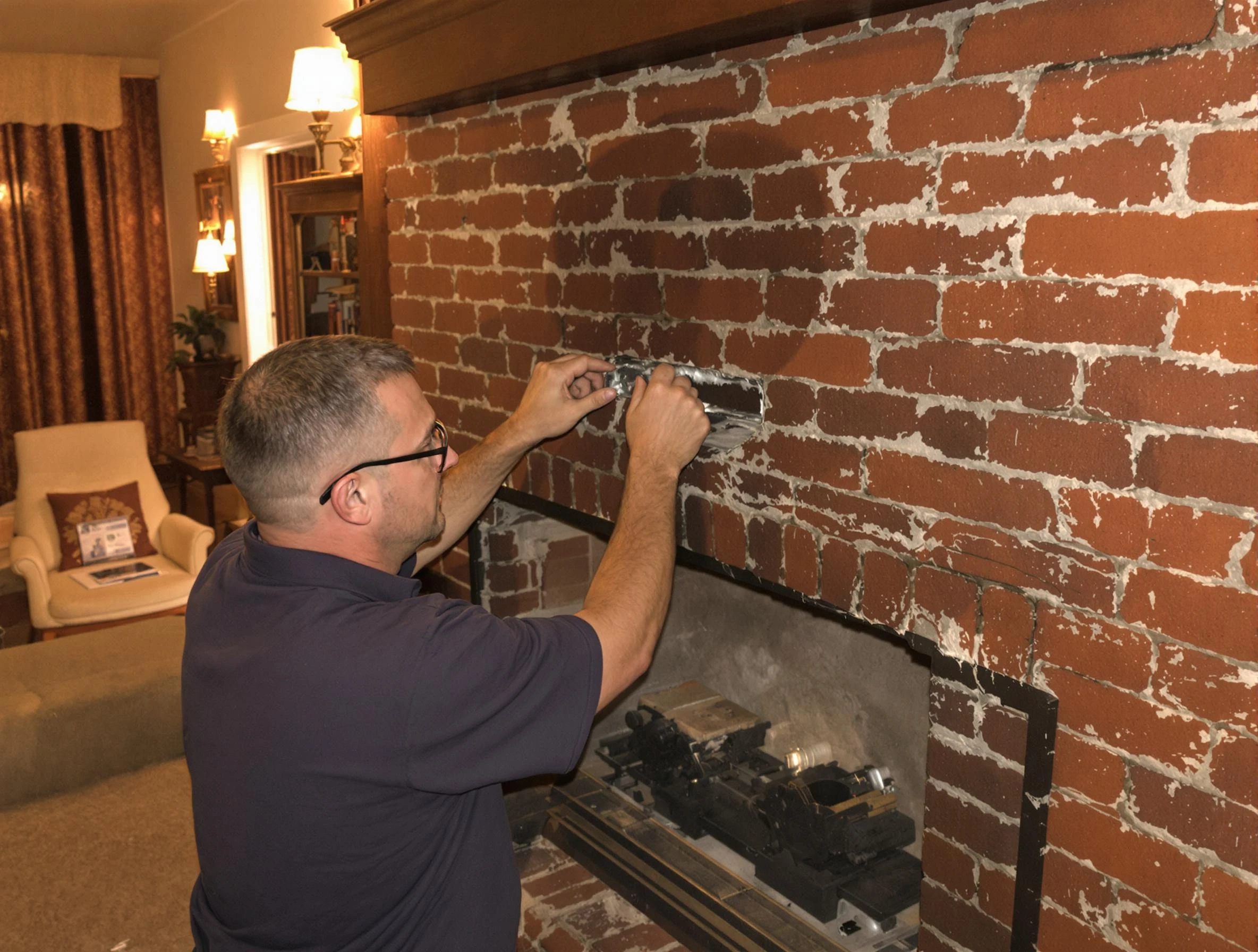 Allegheny Chimney Sweep expert fixing a fireplace in Allegheny, PA